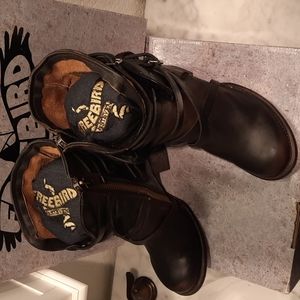 Freedbird, Baker boots, size 8, antique black